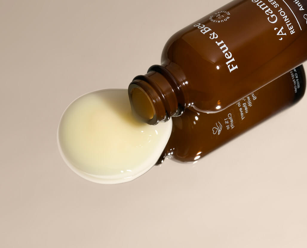 a luxury retinol serum spilled