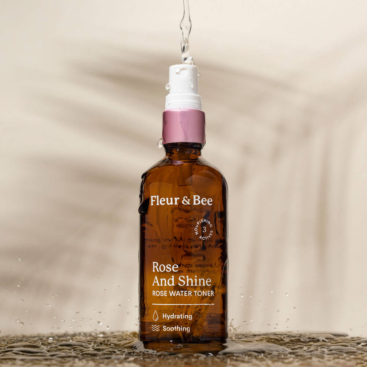 super hydrating rose water toner by Fleur & Bee